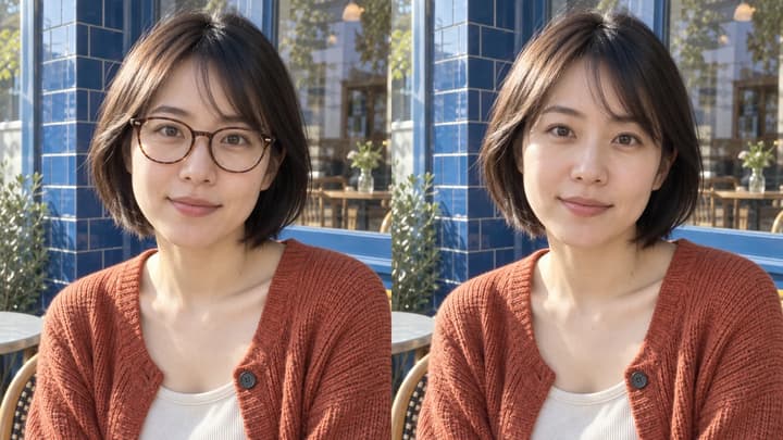 Eliminador de gafas con IA