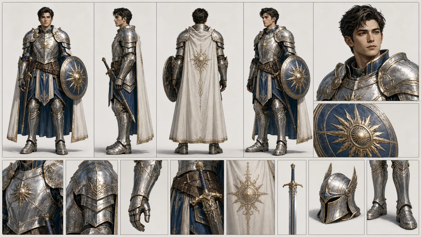 Ficha de personagem de Herói de RPG de Fantasia gerada com LumiYing