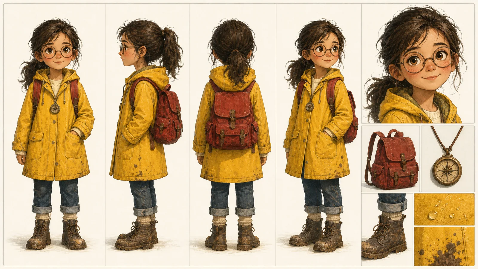 Ficha de personagem do herói de livro infantil gerada com LumiYing