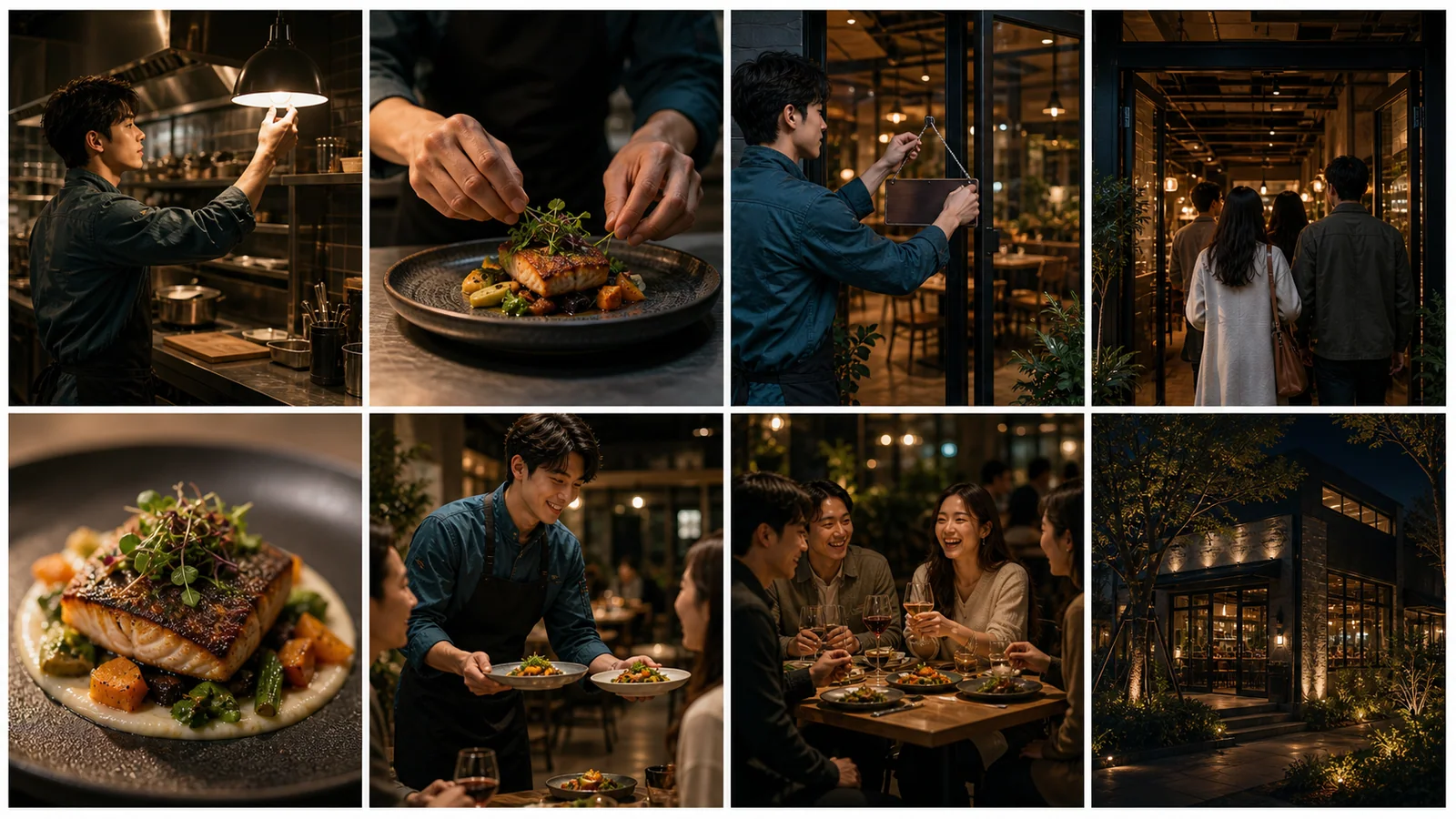 Storyboard de Abertura de Restaurante gerado com LumiYing