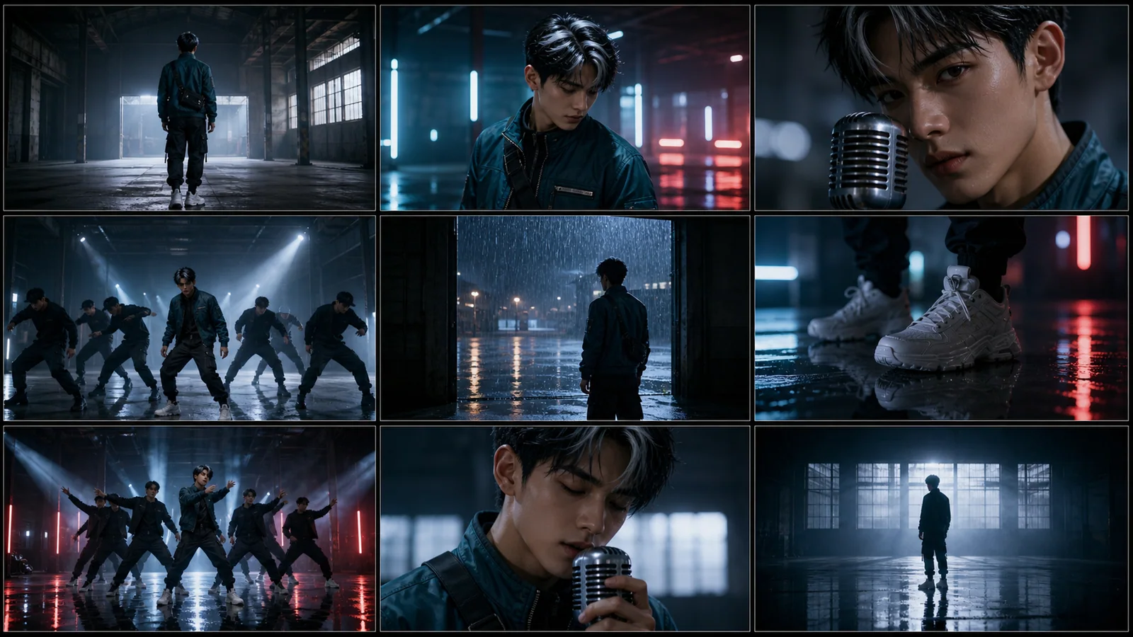 Storyboard de videoclipe gerado com LumiYing