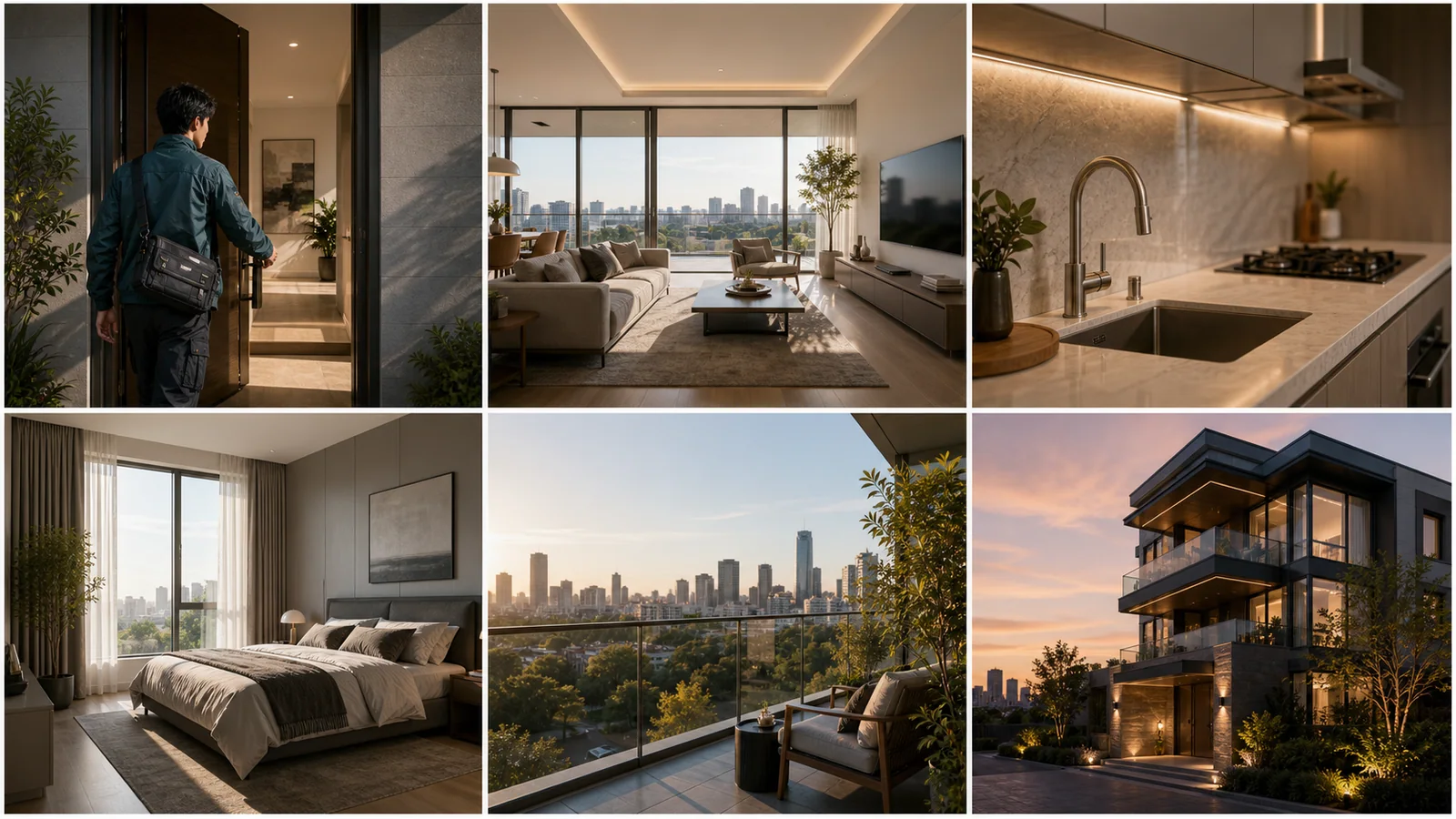 Storyboard de visita imobiliária gerado com LumiYing