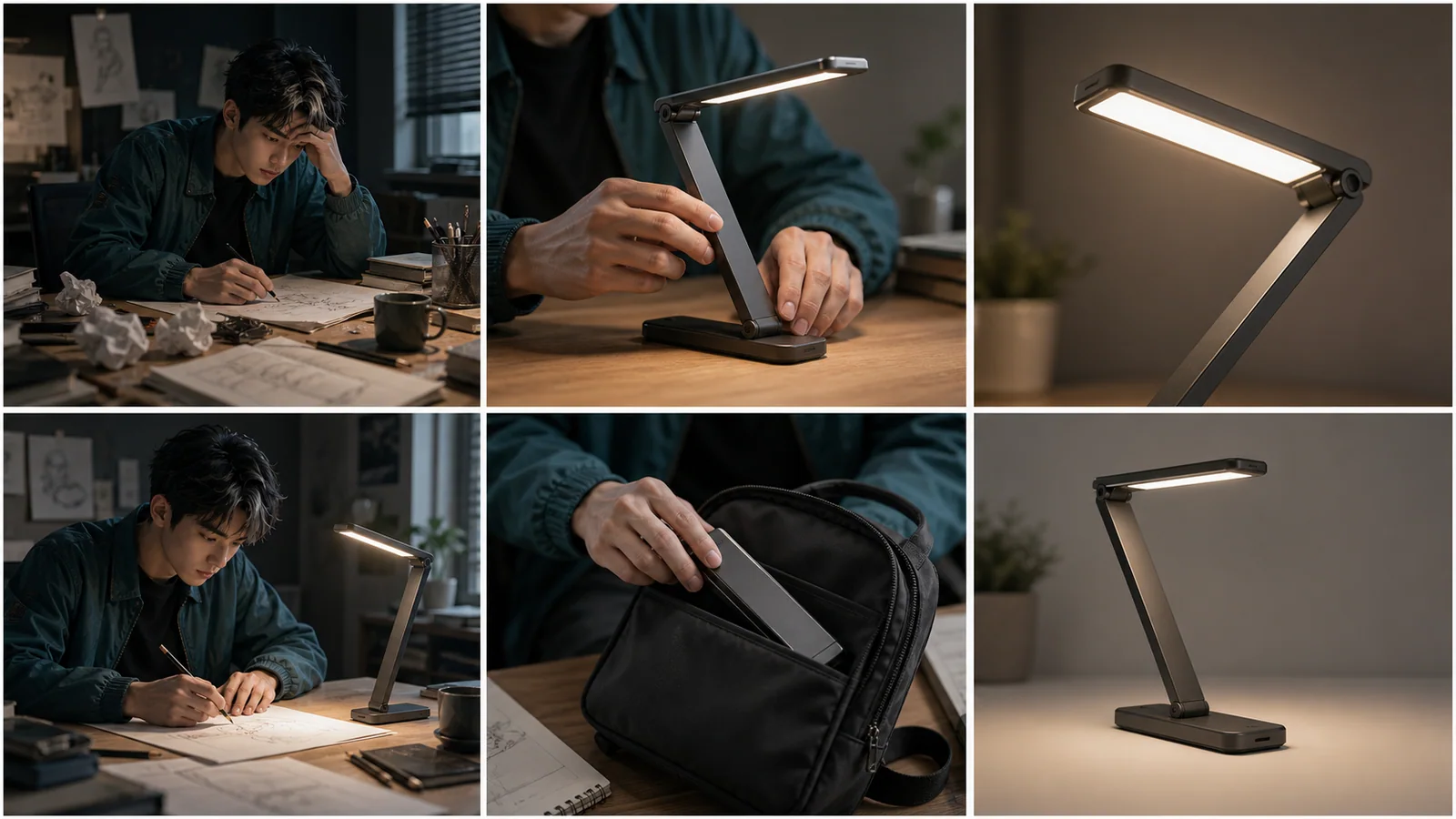 Storyboard de vídeo de produto de crowdfunding gerado com LumiYing